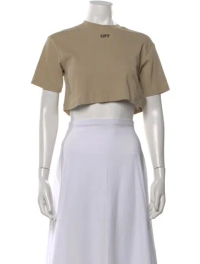 Pre-owned Off-white 2022 Graphic Print Crop Top In Neutral