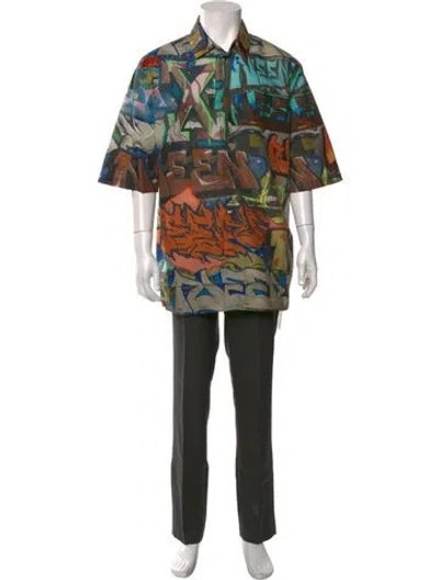 Pre-owned Off-white 2022 Graphic Print Shirt In Multicolor