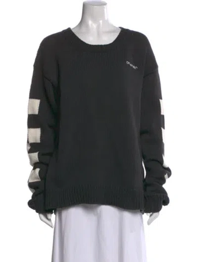 Pre-owned Off-white 2022 Graphic Print Sweater In Black