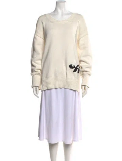 Pre-owned Off-white 2022 Graphic Print Sweater In Neutral