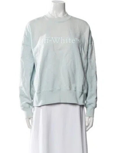 Pre-owned Off-white 2022 Graphic Print Sweatshirt In Blue