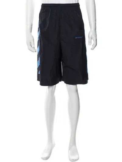 Pre-owned Off-white 2022 Graphic Print Swim Trunks In Blue