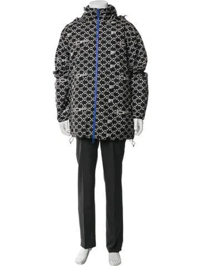 Pre-owned Off-white 2022 Graphic Print Windbreaker In Black