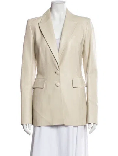 Pre-owned Off-white 2022 Leather Blazer In Neutral