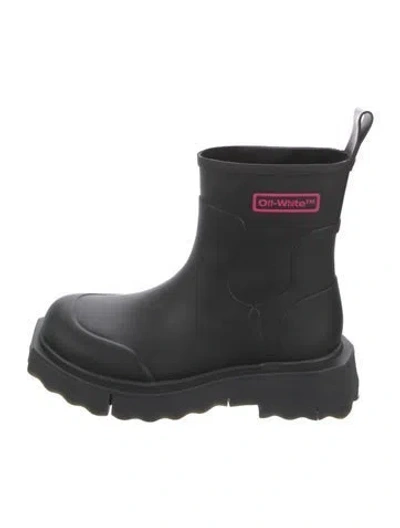 Pre-owned Off-white 2022 Logo Sponge Rain Boots In Black