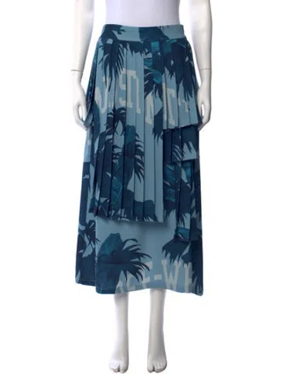 Pre-owned Off-white 2022 Midi Length Skirt W/ Tags In Blue