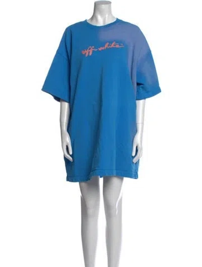 Pre-owned Off-white 2022 Mini Dress In Blue
