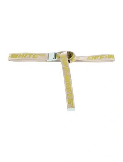 Pre-owned Off-white 2022 Mini Industrial 'camel Green' Belt In Neutral