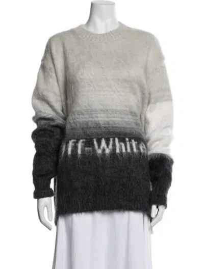 Pre-owned Off-white 2022 Mohair Sweater In Grey