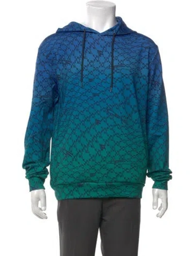 Pre-owned Off-white 2022 Printed Hoodie In Blue