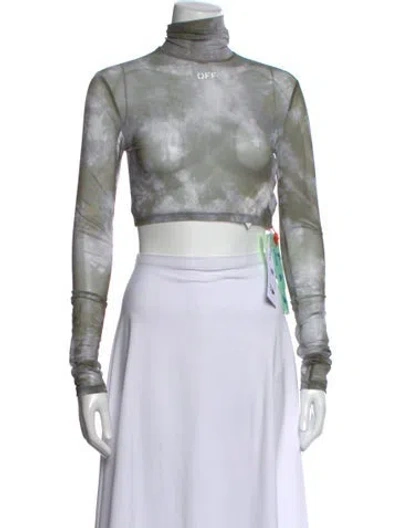 Pre-owned Off-white 2022 Tie-dye Print Crop Top W/ Tags In Multicolor