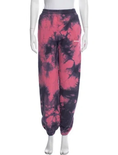 Pre-owned Off-white 2022 Tie-dye Print Sweatpants W/ Tags In Purple
