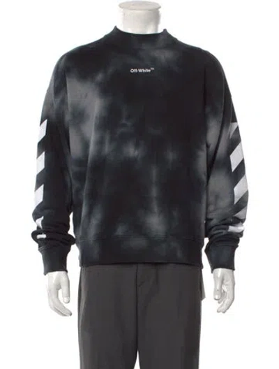 Pre-owned Off-white 2022 Tie-dye Print Sweatshirt In Black