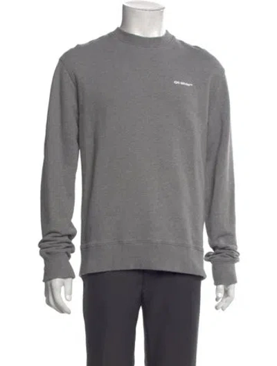 Pre-owned Off-white 2022 Wave Outline Diagonal Sweatshirt In Gray