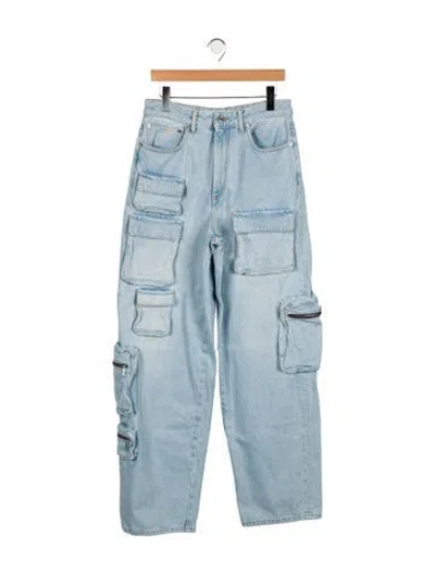 Pre-owned Off-white 2022 Wide Leg Jeans In Blue