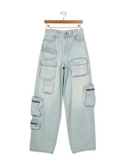 Pre-owned Off-white 2022 Wide Leg Jeans In Blue