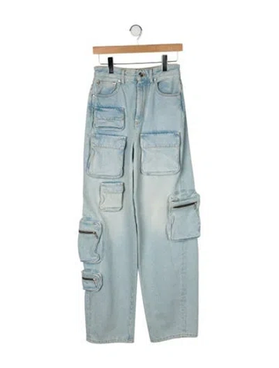 Pre-owned Off-white 2022 Wide Leg Jeans In Green