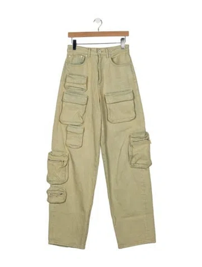Pre-owned Off-white 2022 Wide Leg Jeans In Green