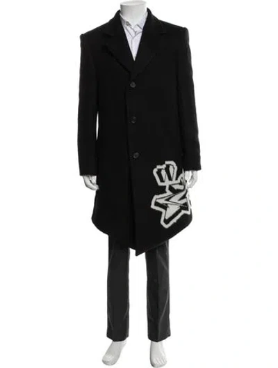 Pre-owned Off-white 2022 Wool Coat In Black