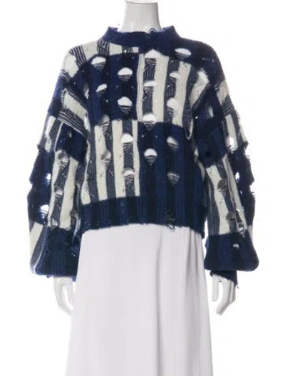 Pre-owned Off-white 2023 Alpaca Sweater In Blue