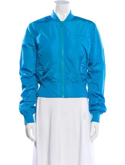 Pre-owned Off-white 2023 Bomber Jacket W/ Tags In Blue