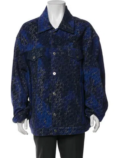 Pre-owned Off-white 2023 Graphic Print Jacket W/ Tags In Blue