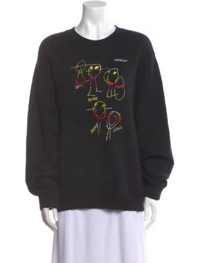 Pre-owned Off-white 2023 Graphic Print Sweatshirt In Black