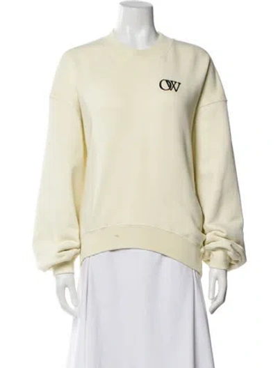 Pre-owned Off-white 2023 Graphic Print Sweatshirt In Yellow