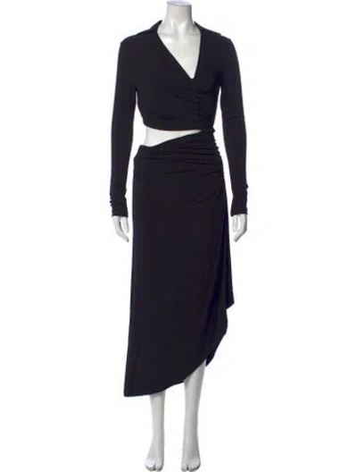 Pre-owned Off-white 2023 Long Dress In Black