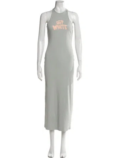 Pre-owned Off-white 2023 Long Dress In Gray