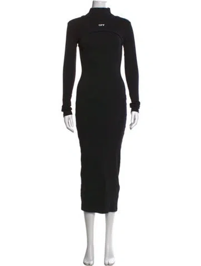 Pre-owned Off-white 2023 Midi Length Dress In Black