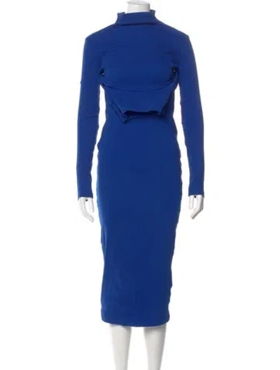 Pre-owned Off-white 2023 Midi Length Dress In Blue