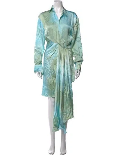Pre-owned Off-white 2023 Midi Length Dress In Blue