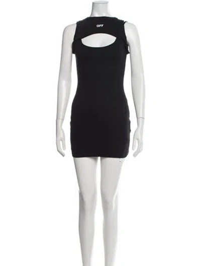Pre-owned Off-white 2023 Mini Dress In Black