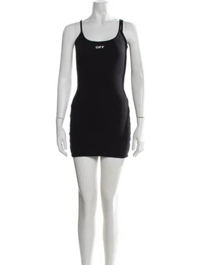 Pre-owned Off-white 2023 Mini Dress In Black