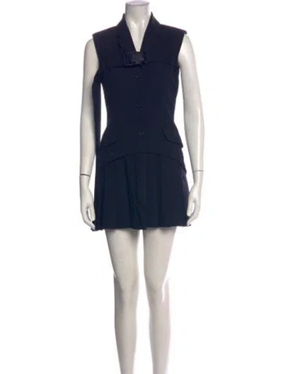 Pre-owned Off-white 2023 Mini Dress In Blue