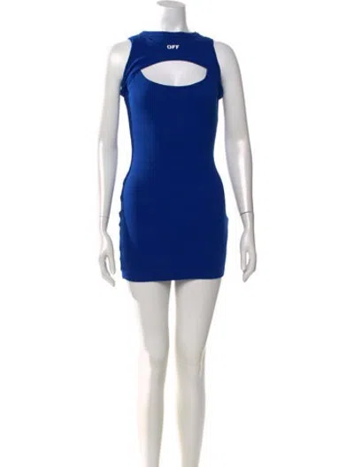 Pre-owned Off-white 2023 Mini Dress In Blue