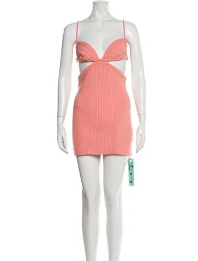 Pre-owned Off-white 2023 Mini Dress In Pink