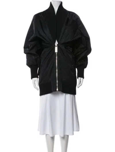 Pre-owned Off-white 2023 Nylon Bomber Jacket In Black