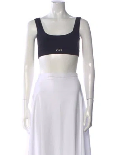 Pre-owned Off-white 2023 Scoop Neck Sports Bra In Black