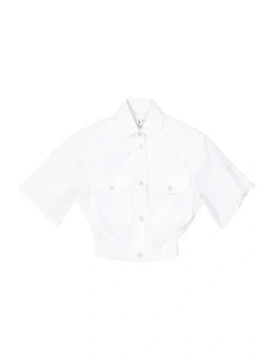 Pre-owned Off-white 2023 Short Sleeve Button-up Top In White