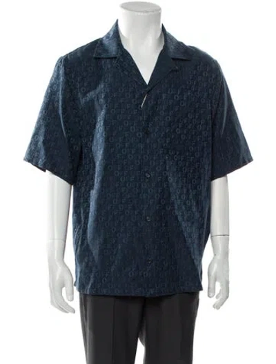 Pre-owned Off-white 2023 Signature Logo Denim Shirt In Blue