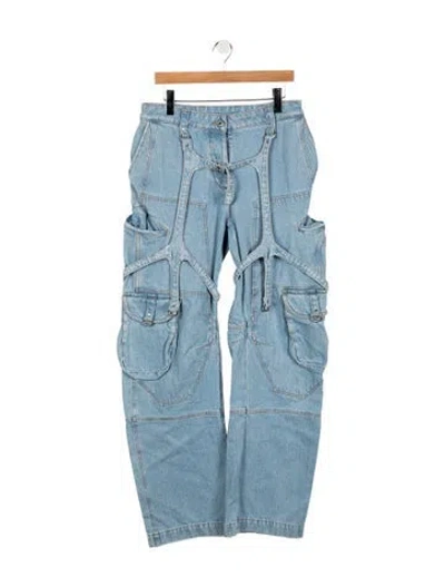 Pre-owned Off-white 2023 Straight Leg Jeans In Blue