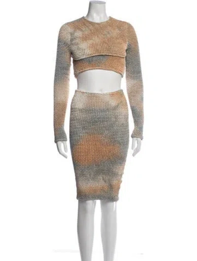 Pre-owned Off-white 2023 Tie-dye Print Skirt Set In Multi