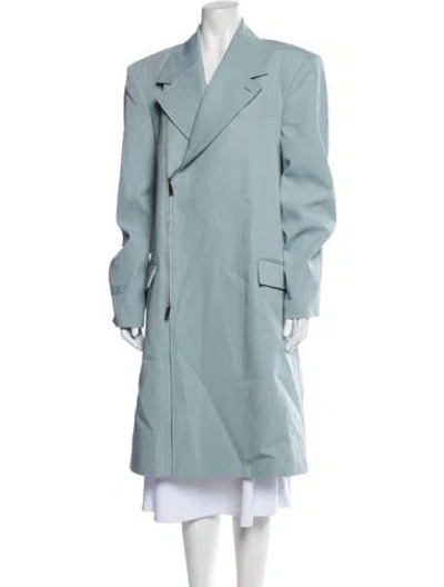 Pre-owned Off-white 2023 Trench Coat In Blue