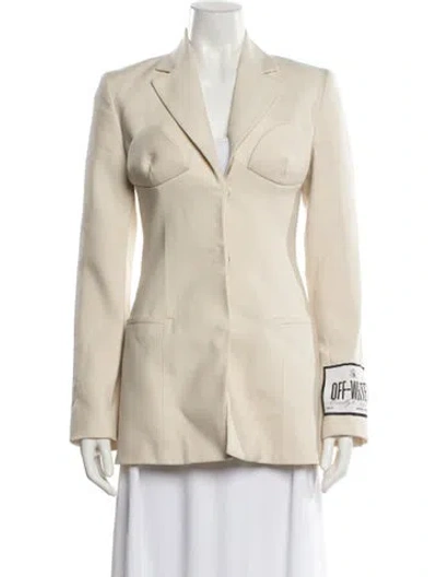 Pre-owned Off-white 2023 Virgin Wool Blazer In Neutral