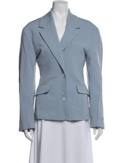 Pre-owned Off-white 2023 Virgin Wool Blazer W/ Tags In Blue