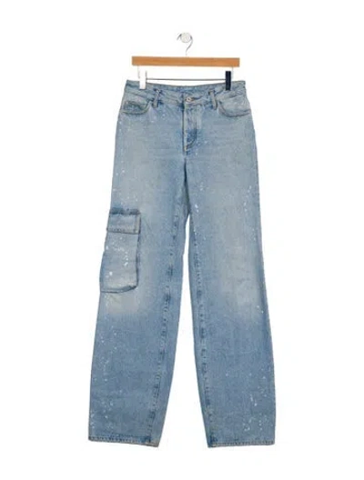 Pre-owned Off-white 2023 Wide Leg Jeans In Blue