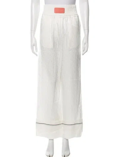 Pre-owned Off-white 2023 Wide Leg Pants In White