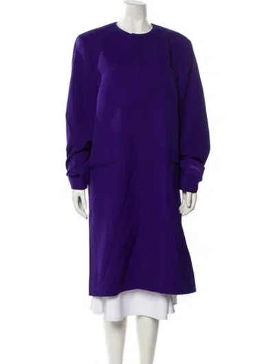 Pre-owned Off-white 2023 Wool Trench Coat In Purple